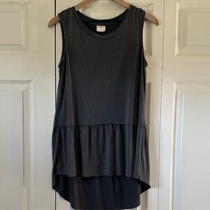 Sleeveless Black Tiered Peplum Top SO SOFT
